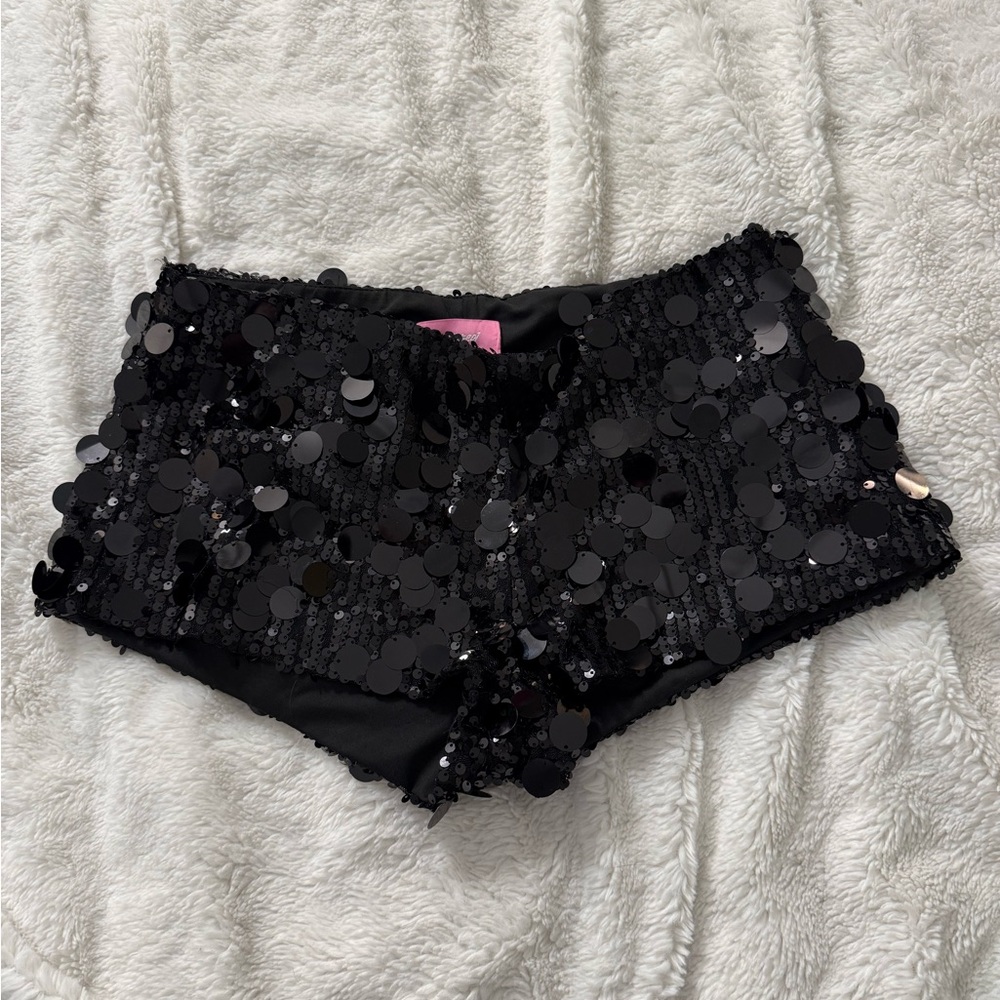 Edikted Black Sequin Shorts